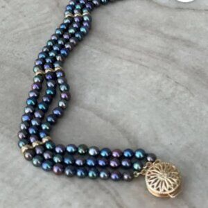 Vintage Black Tahitian Pearl Bracelet